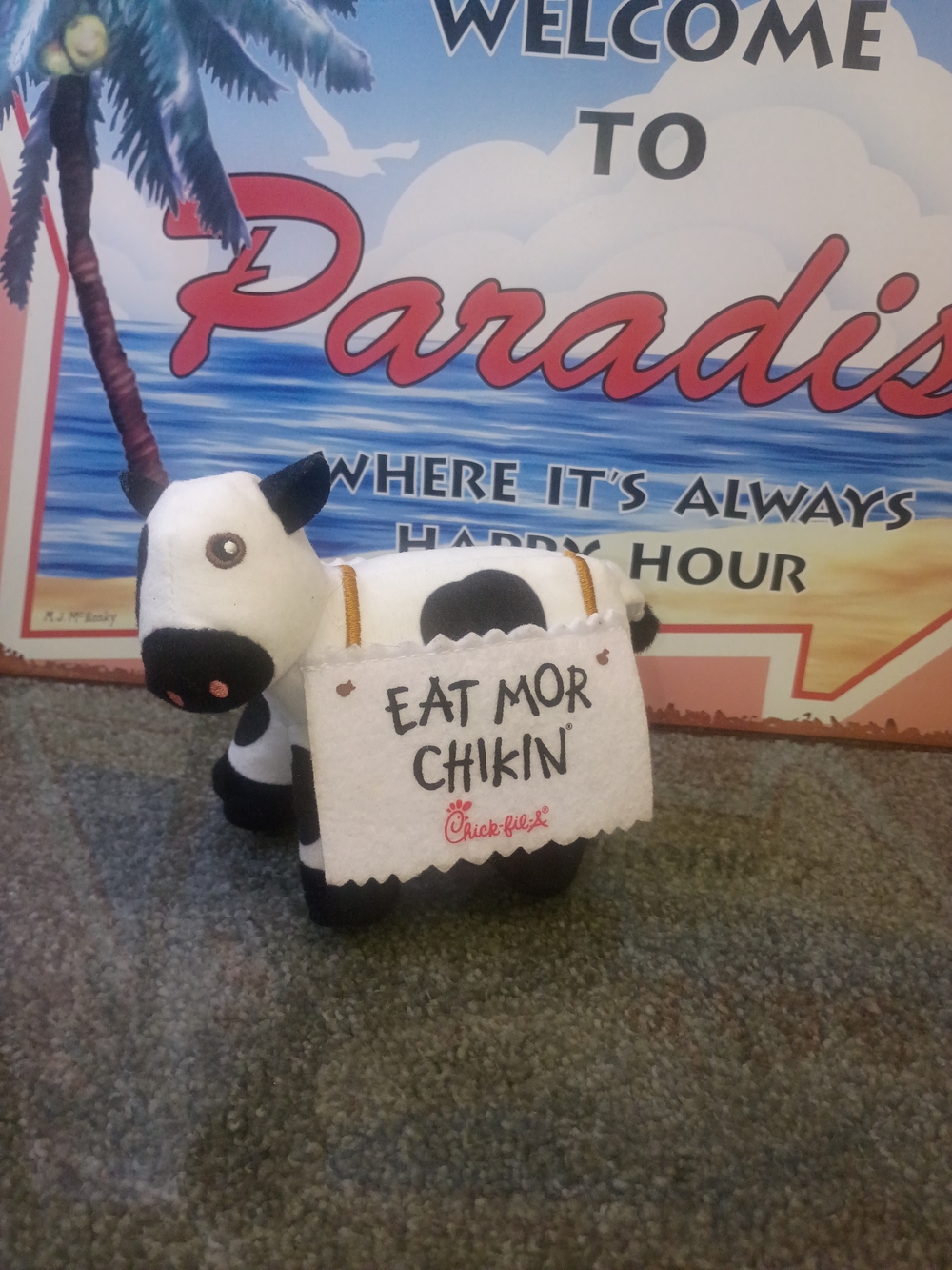 Chick-fil-A Cow Eat More Chicken Stuffed Plush Toy